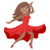 💃🏽 woman dancing: medium skin tone display on JoyPixels